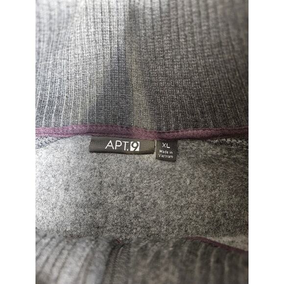 APT. 9 MEN’S Mock Neck Jacket Gray Full Zip + 6 Button Closure 4 Pockets XL - Picture 8 of 10